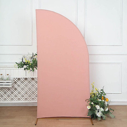 7x3 feet Matte Fitted Spandex Half Moon Wedding Arch Backdrop Stand Cover