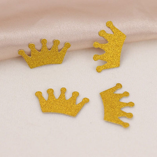 300 Crown Glittered Paper Confetti Party Table Scatters