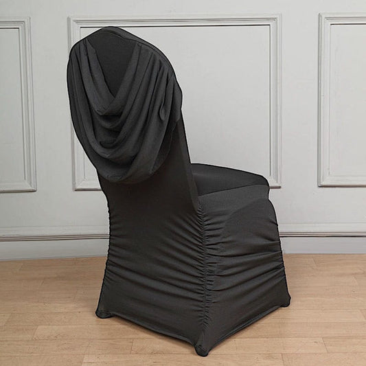 Ruched Swag Back Premium Spandex Stretchable Banquet Chair Cover