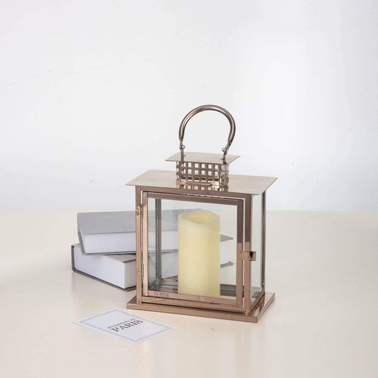 10 in tall Metal Lantern Candle Holder Centerpiece