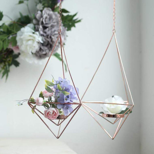 2 Geometric Candle Holders Hanging Decorations