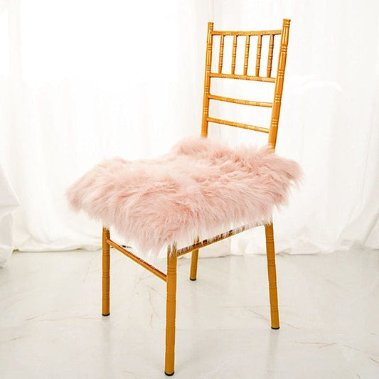 20x20 in Faux Fur Throw Sheepskin Rug Chair Cushion