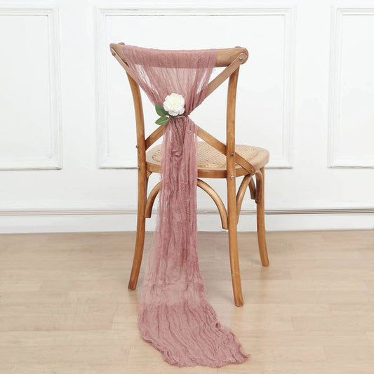 5 Gauze Cheesecloth Cotton Chair Sashes