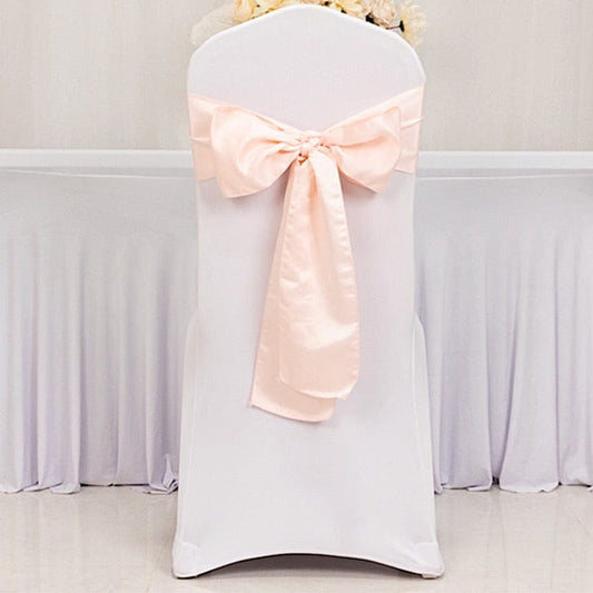 5 Lamour Satin Chair Sashes for Events