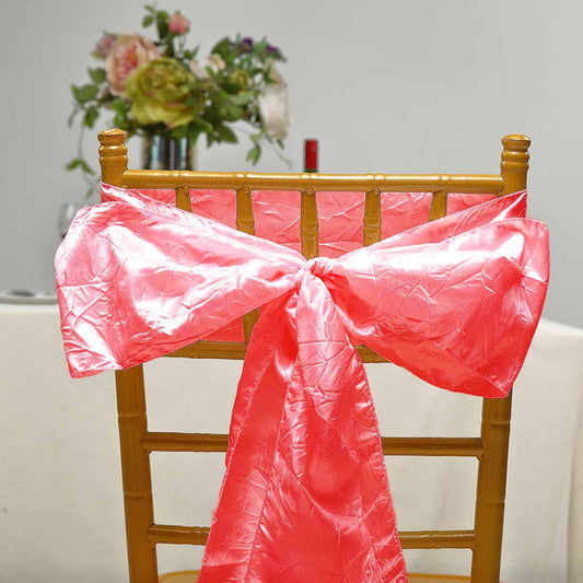 5 pcs Crinkled Crushed Taffeta Chair Sashes