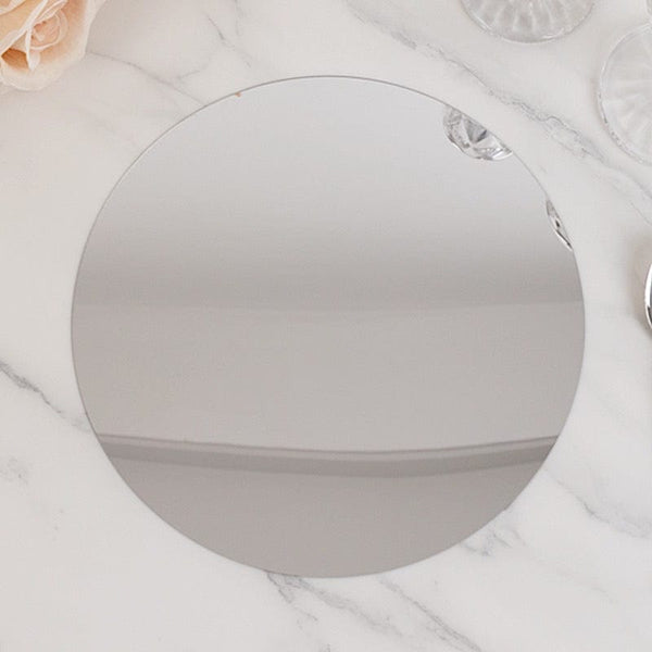 10 Plastic 10" Mirror Decorative Round Charger Plates