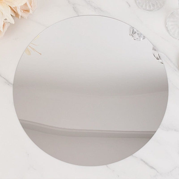 10 Plastic 14" Mirror Decorative Round Charger Plates
