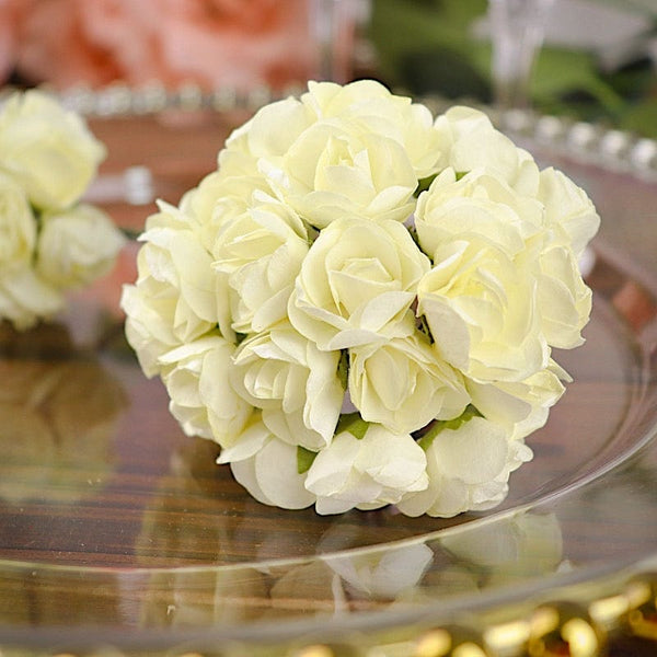 144 Paper Roses Mini Craft Flowers