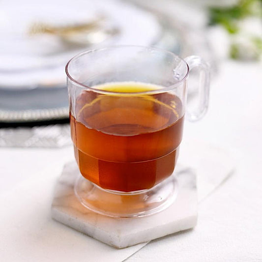 10 pcs 5 oz Clear Plastic Disposable Coffee Cups With Handle