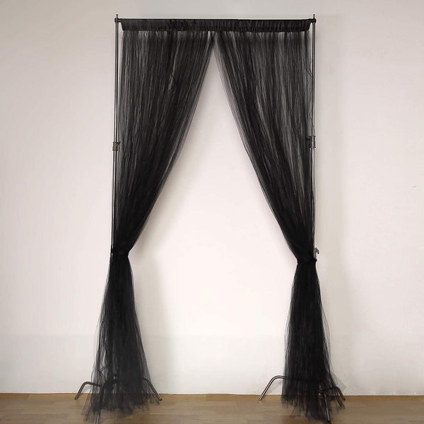5 feet x 10 feet Sheer Tulle Curtain Backdrop Panels