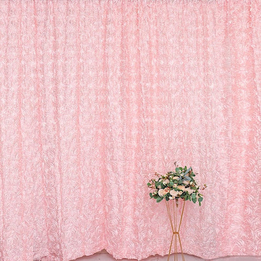 8x8 feet Satin Curtain Rosette Wedding Photography Backdrop Panel