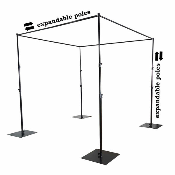 10 ft x 10 ft Adjustable Height Wedding Canopy Chuppah Hardware Kit