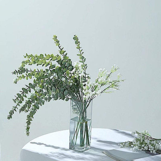 3 Frosted Green 30 in Artificial Eucalyptus Leaves Sprays Stems