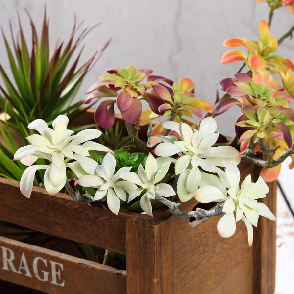 3 pcs 18" Assorted Artificial Faux Succulent Picks Sprays Stems