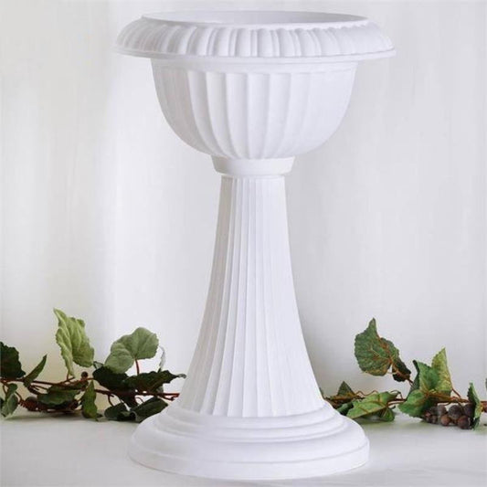 4 White 22 in tall Italian Pedestal Flower Pots Vases