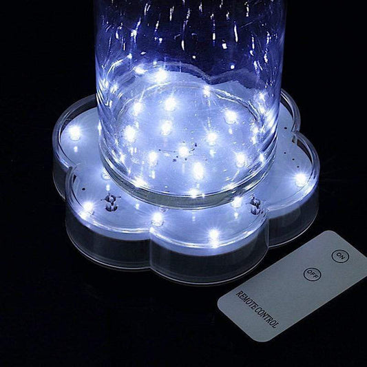 4 White 6 in LED Vase Lights Battery Operated Centerpieces