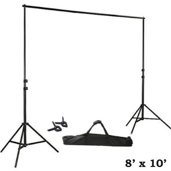 8 feet x 10 feet Black Photo Crossbar Backdrop Stand Kit
