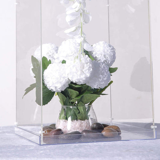 12 in tall Acrylic Display Box Centerpiece Pedestal Riser Column