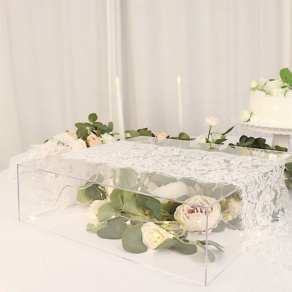 18x18 in Acrylic Display Box Cake Stand Centerpiece Pedestal Riser