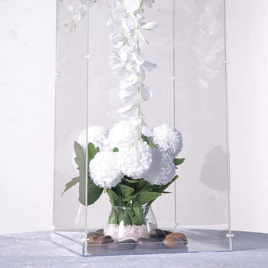 24 in tall Acrylic Display Box Centerpiece Pedestal Riser Column