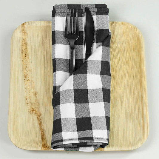 5 Gingham 15"x15" Checkered Napkins