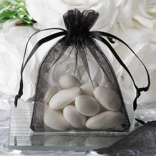 10 pcs 3x4" Sheer Organza Favor Bags with Pull String