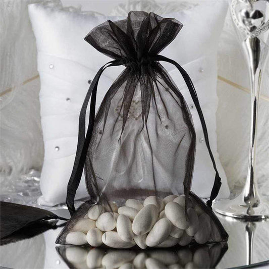 10 pcs 6x9" Sheer Organza Favor Bags with Pull String