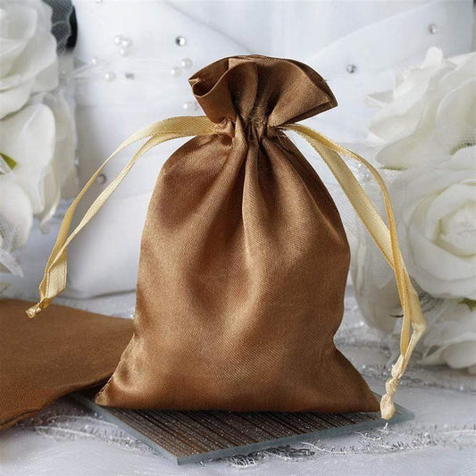 12 pcs 4x6" Satin Favor Bags with Pull String