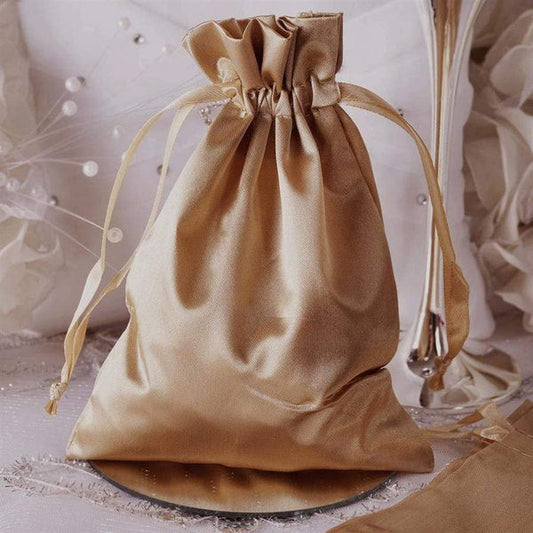 12 pcs 5x7" Satin Favor Bags with Pull String