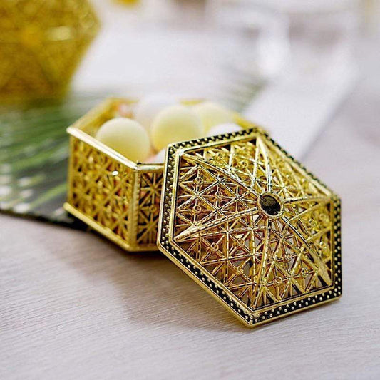 12 pcs 3 in Mini Hexagon Treasure Boxes Favor Holders