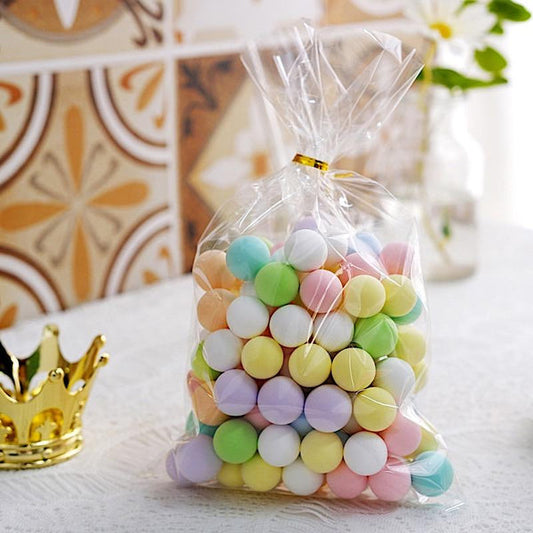 100 Clear 6x10 in Cellophane Treat Bags with Twist Ties