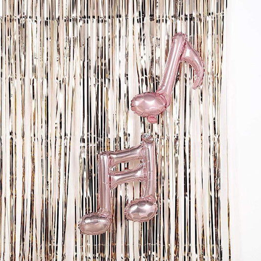 3 feet x 8 feet Metallic Foil Fringe Shiny Curtain