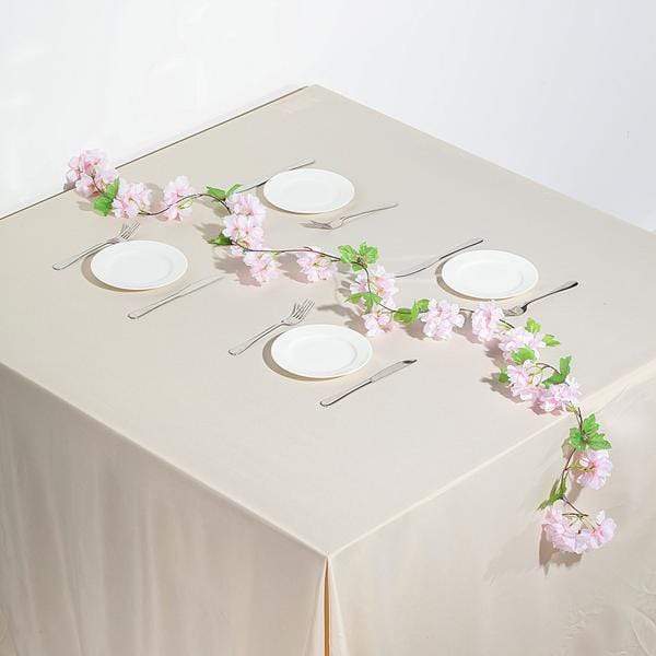 2 pcs 7 feet Silk Cherry Blossom Flower Garlands