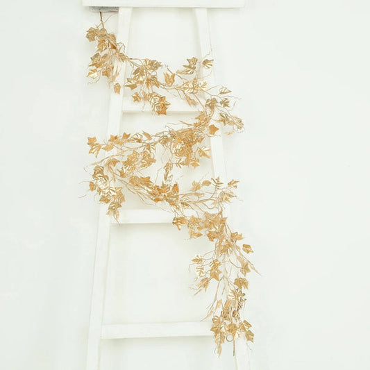 6.5 feet Metallic Gold Artificial Ivy Leaves Garland