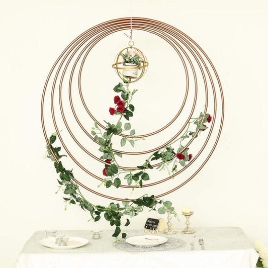 24 in wide Metal Round Hoop Hanging Wreath Ring