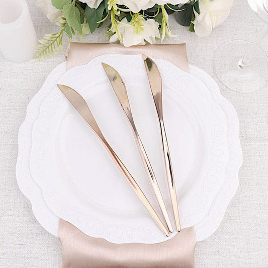 24 pcs 8 in Heavy Duty Plastic Knives Disposable Cutlery