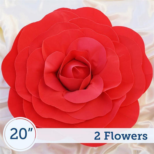 2 pcs 20" wide Foam Large Roses for Flower Walls