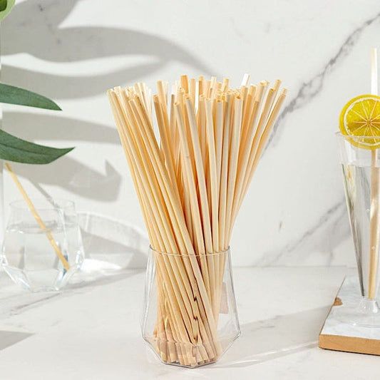 100 Natural 9 in Wheat Sustainable Drinking Straws