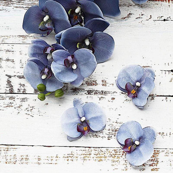20 pcs 4 in Artificial Faux Silk Orchid Flower Heads