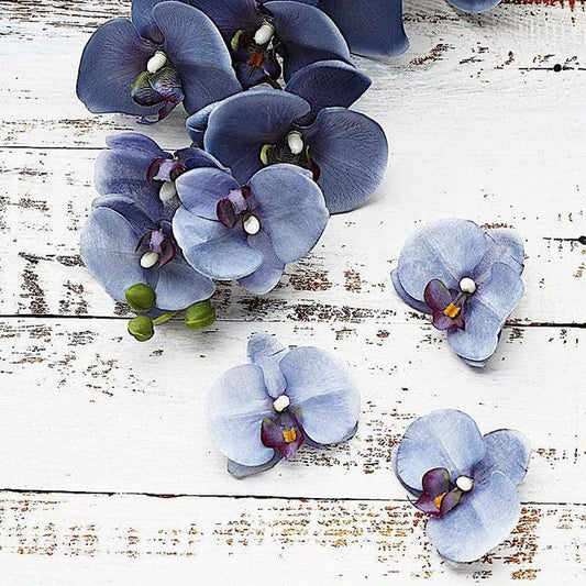 20 pcs 4 in Artificial Faux Silk Orchid Flower Heads