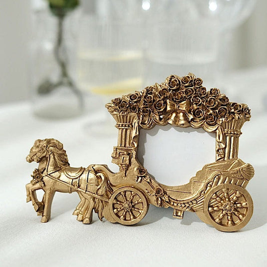 Gold 7" Horse Carriage Picture Frame Party Wedding Favors
