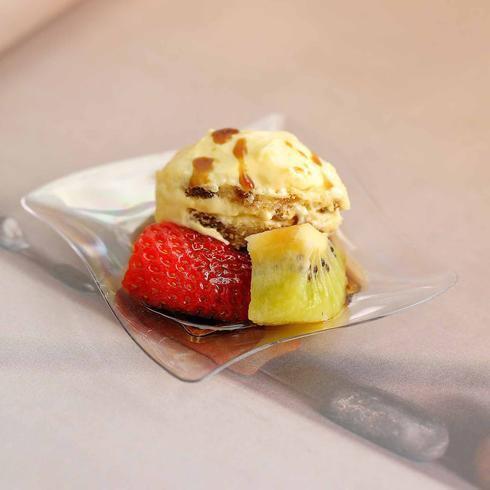 24 pcs 3" Disposable Clear Wave Plastic Mini Plates for Appetizer Cocktail Dessert Dishes