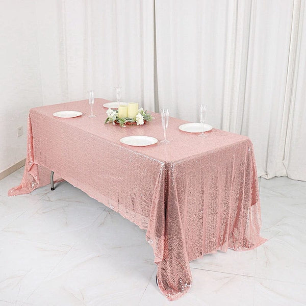 60" x 126" Sequin Rectangular Tablecloth