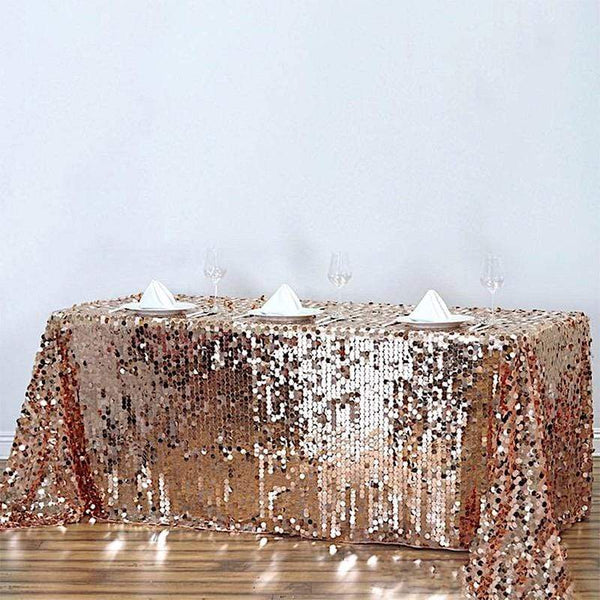 90" x 156" Big Payette Sequin Rectangular Tablecloth