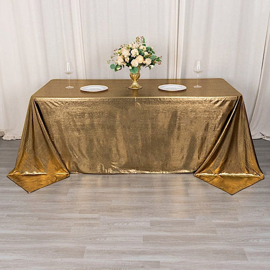 90x132 in Sequin Dots Polyester Rectangle Tablecloth