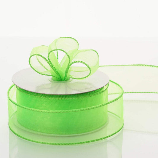 1.5 inch x 10 yards Wired Organza Ribbon