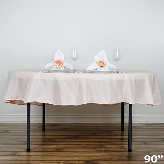 90 in Polyester Round Tablecloth Party Supplies