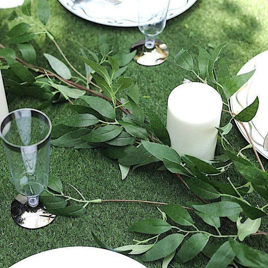 60" long Green Artificial Willow Leaves Vine Garland