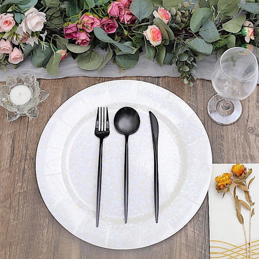 50 Disposable Heavy Duty Plastic Cutlery Spoons Forks and Knives Set