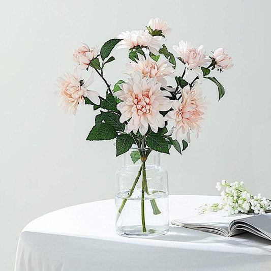 2 30 in tall Dahlia Spray Stems Silk Artificial Flowers